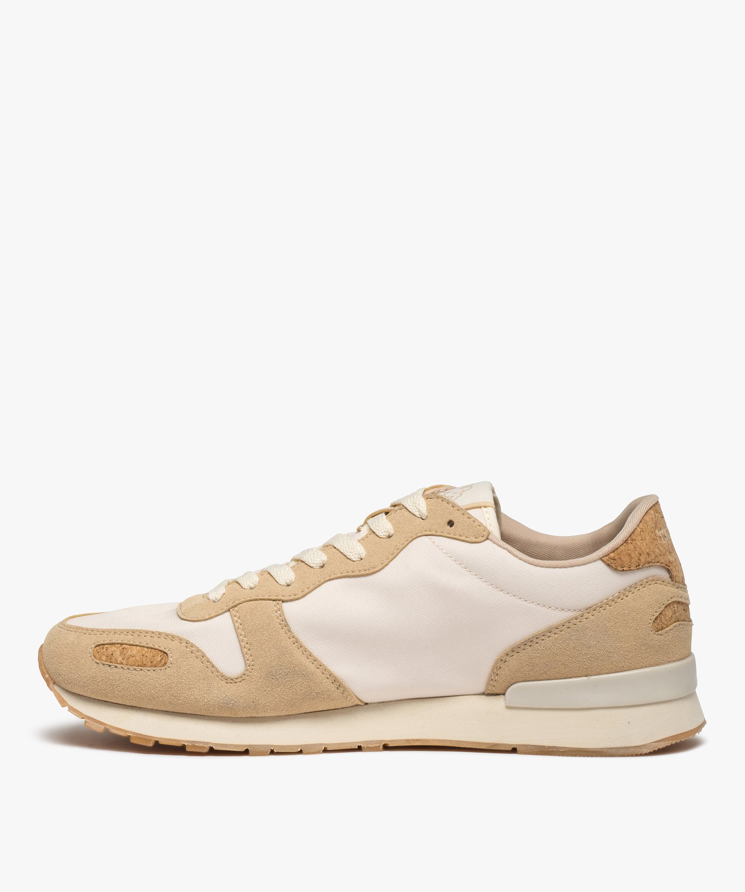 Baskets homme en toile et suédine – Kappa Berlin beige | GEMO