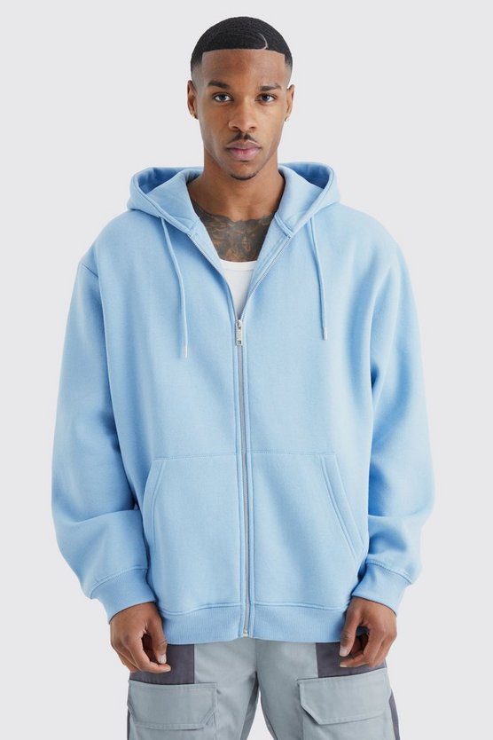 Recycelter Oversize Hoodie mit Reißverschluss