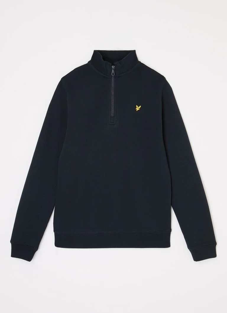 Pulover cu fermoar și logo Lyle & Scott