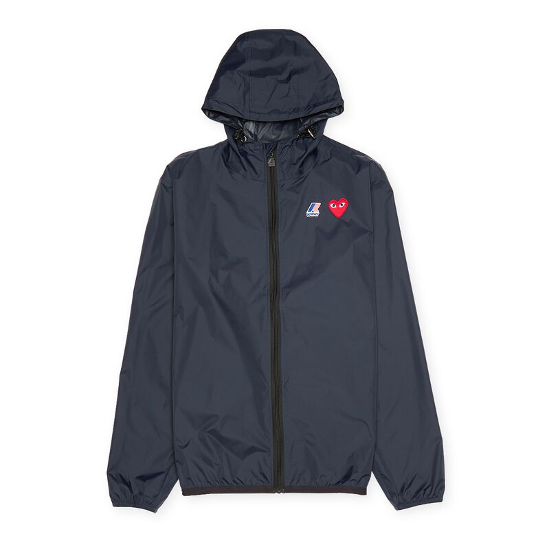 Comme des Garcons Play K-Way Hoodie Full Zip navy