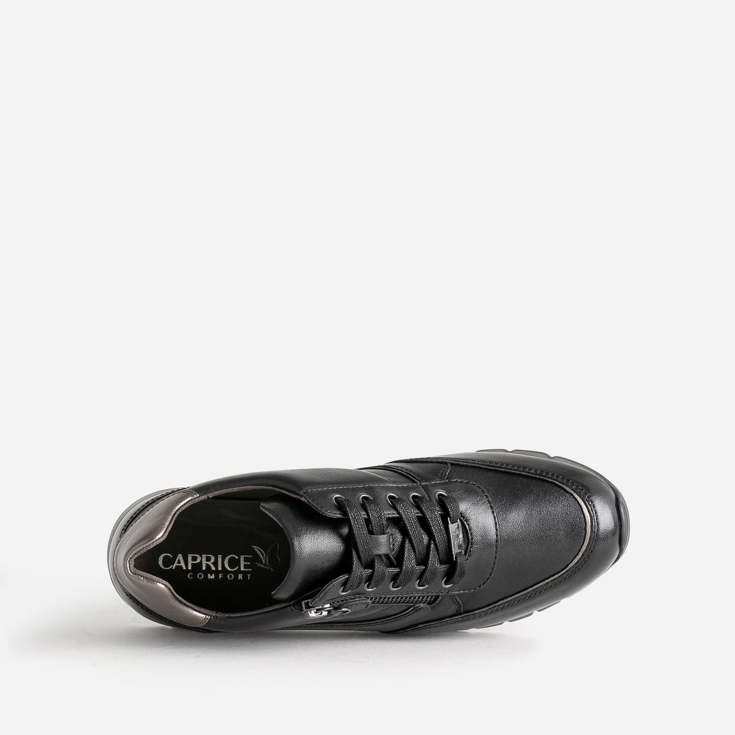 Tennis CAPRICE noire en cuir