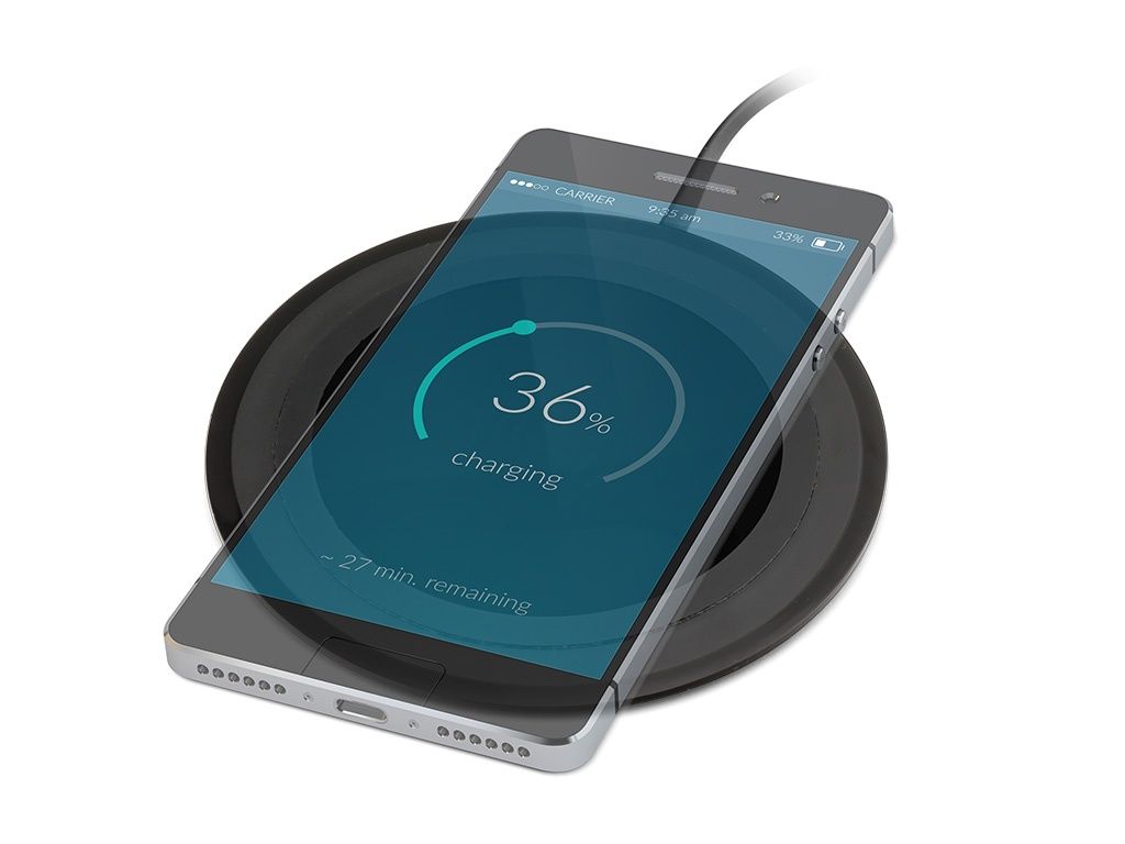 PSQ10C-B Qi Wireless Ladegerät - mit schwarzem Adapter