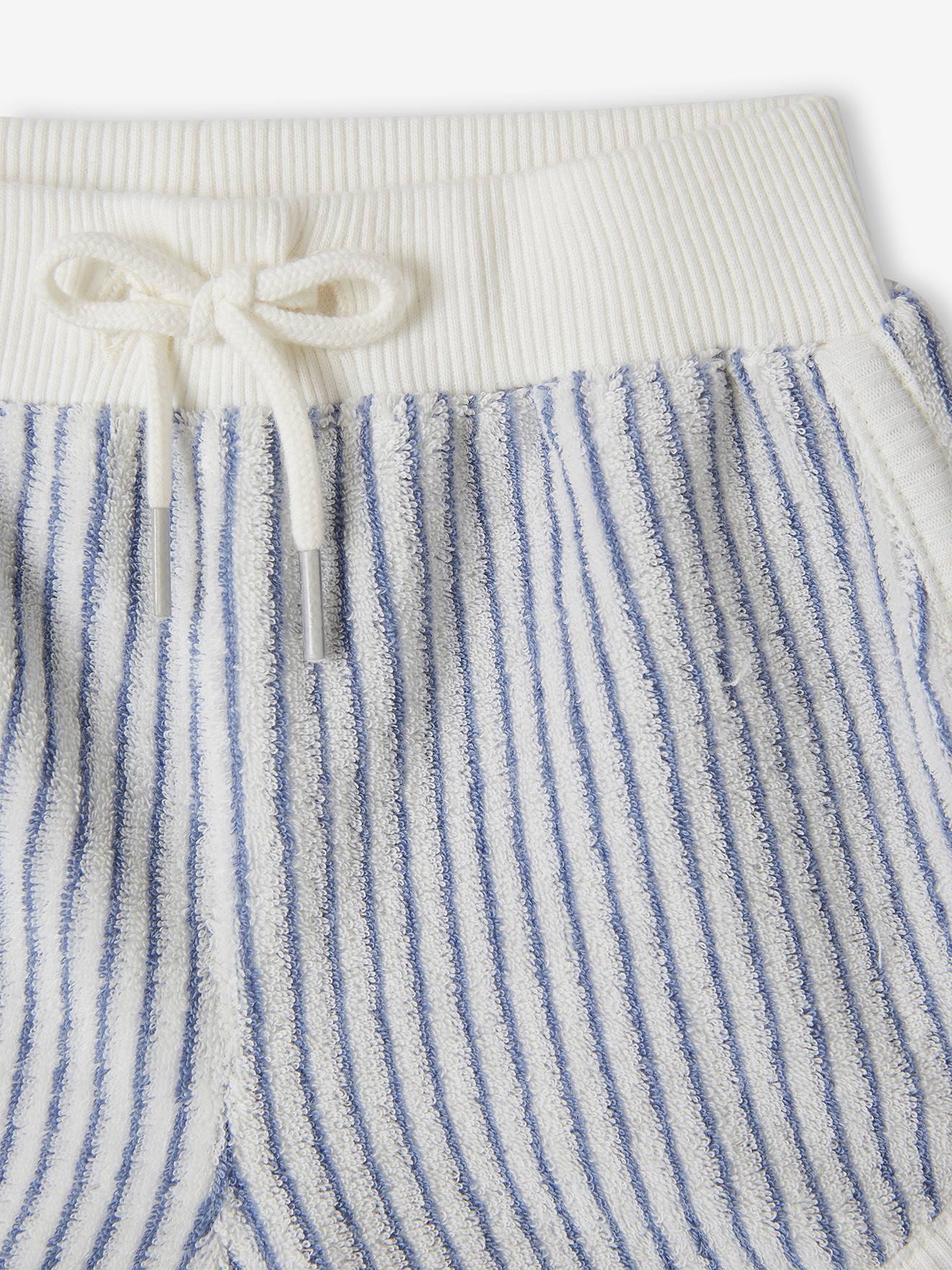 Vertbaudet 4er-Pack Baby Shorts aus Frottee Oeko-Tex - blau chambray
