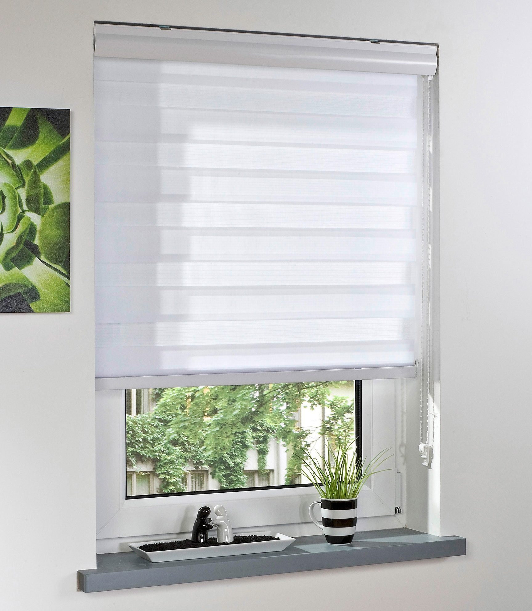 Doppelrollo Duo-Rollo mit Blende, Liedeco, Lichtschutz, verschraubt