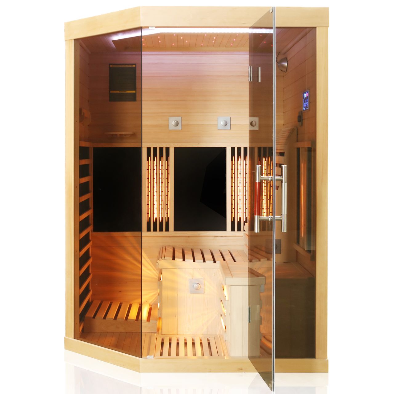 TroniTechnik Dewello® Infrarotsauna Infrarotkabine OTTAWA 140x120cm 1-2 Person inkl. 6 Vollspektrumstrahler