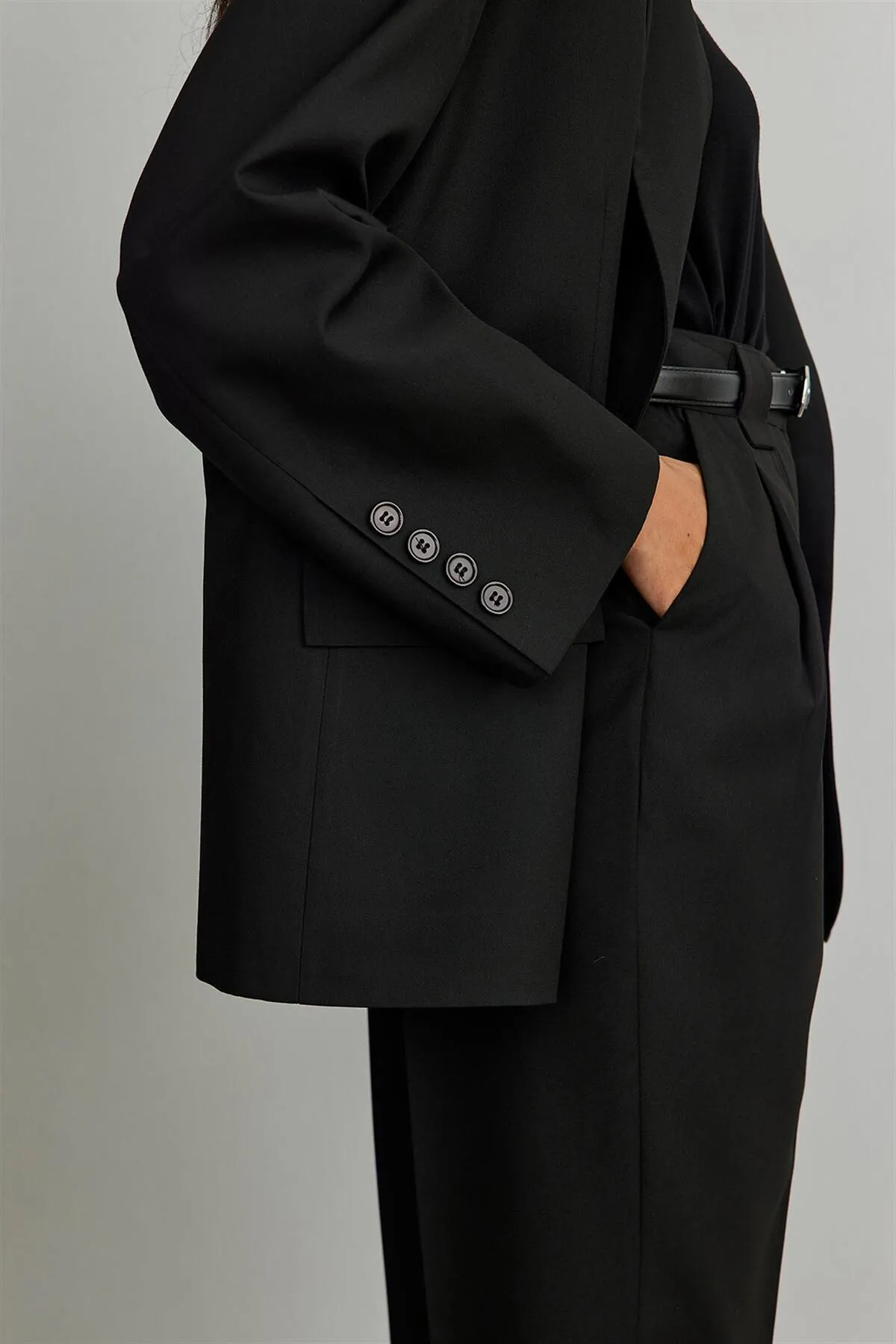 Suud Collection  Schwarze maskuline Blazerjacke