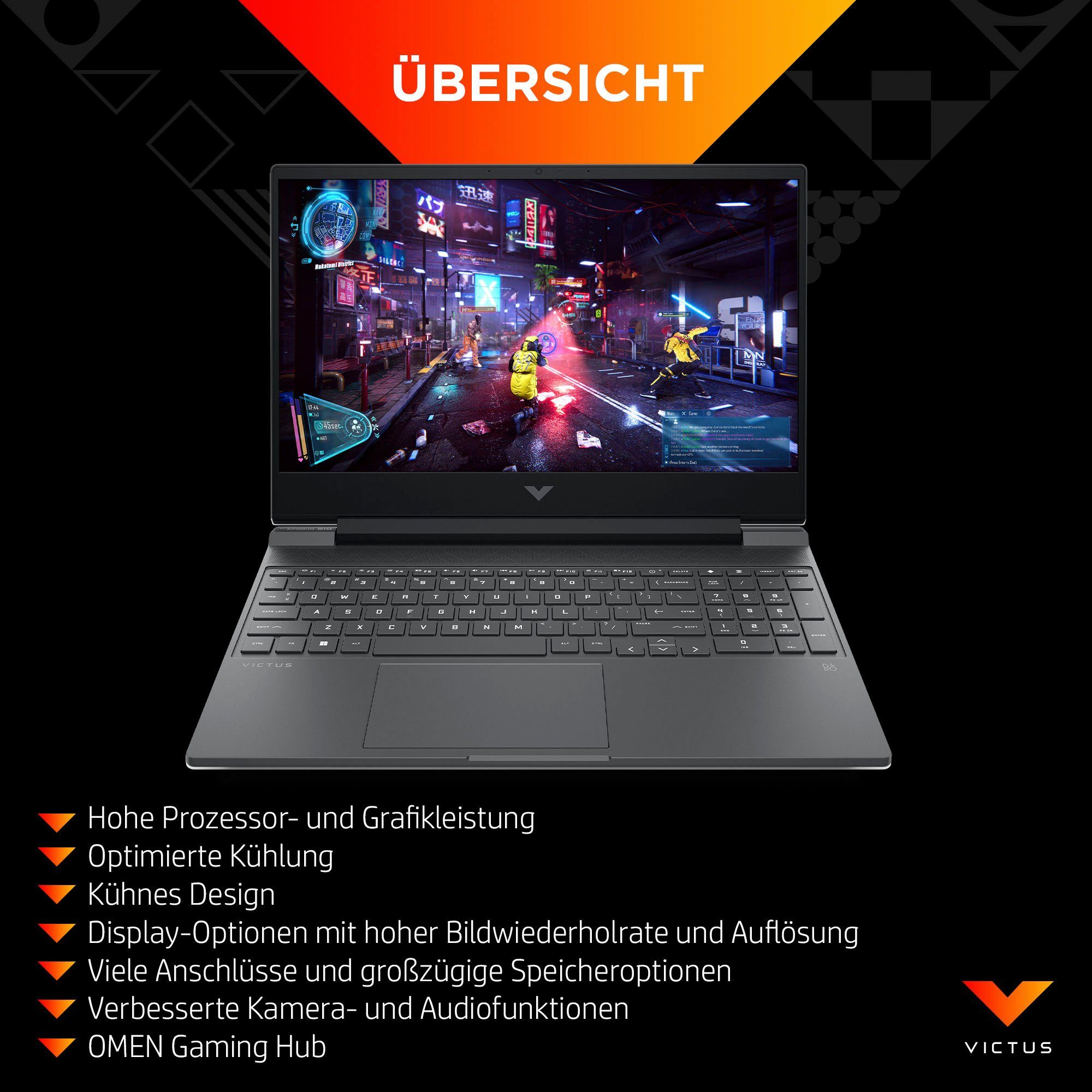 Victus by HP Victus 15-fb0354ng Gaming-Notebook (39,6 cm/15,6 Zoll, AMD Ryzen 5 5600H, Radeon RX 6500M, 512 GB SSD)