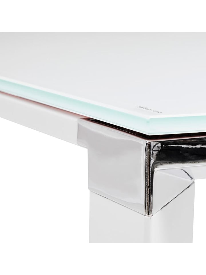 KADIMA DESIGN Eckschreibtisch Glas modern Winkelwahl, Bürotisch minimalistisch in Weiß günstig kaufen
