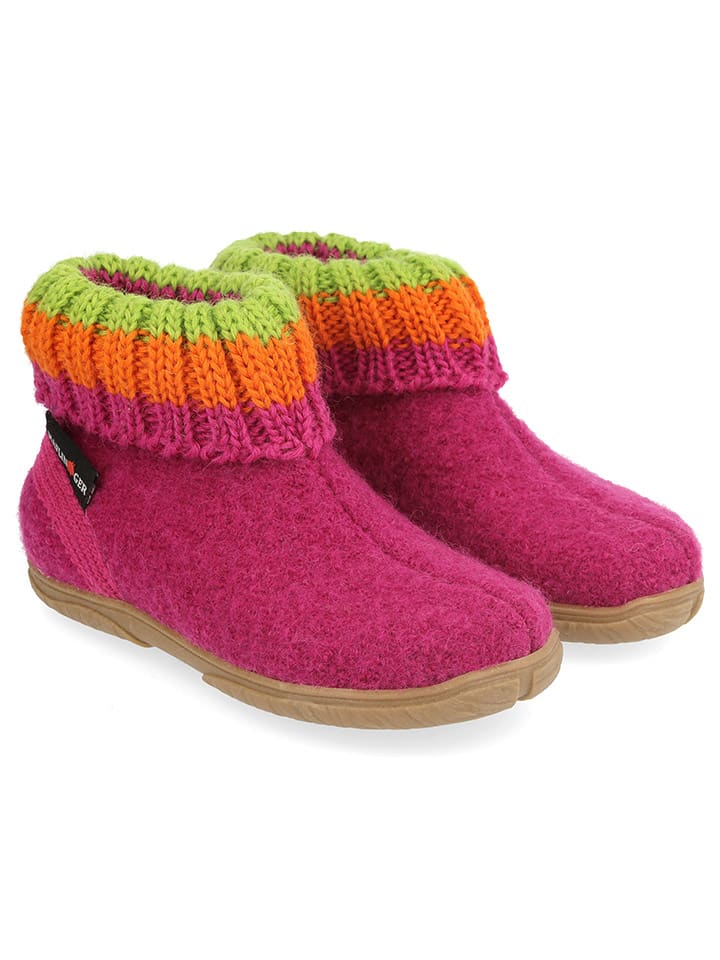 HAFLINGER Woll-Hausschuhe in Pink günstig kaufen