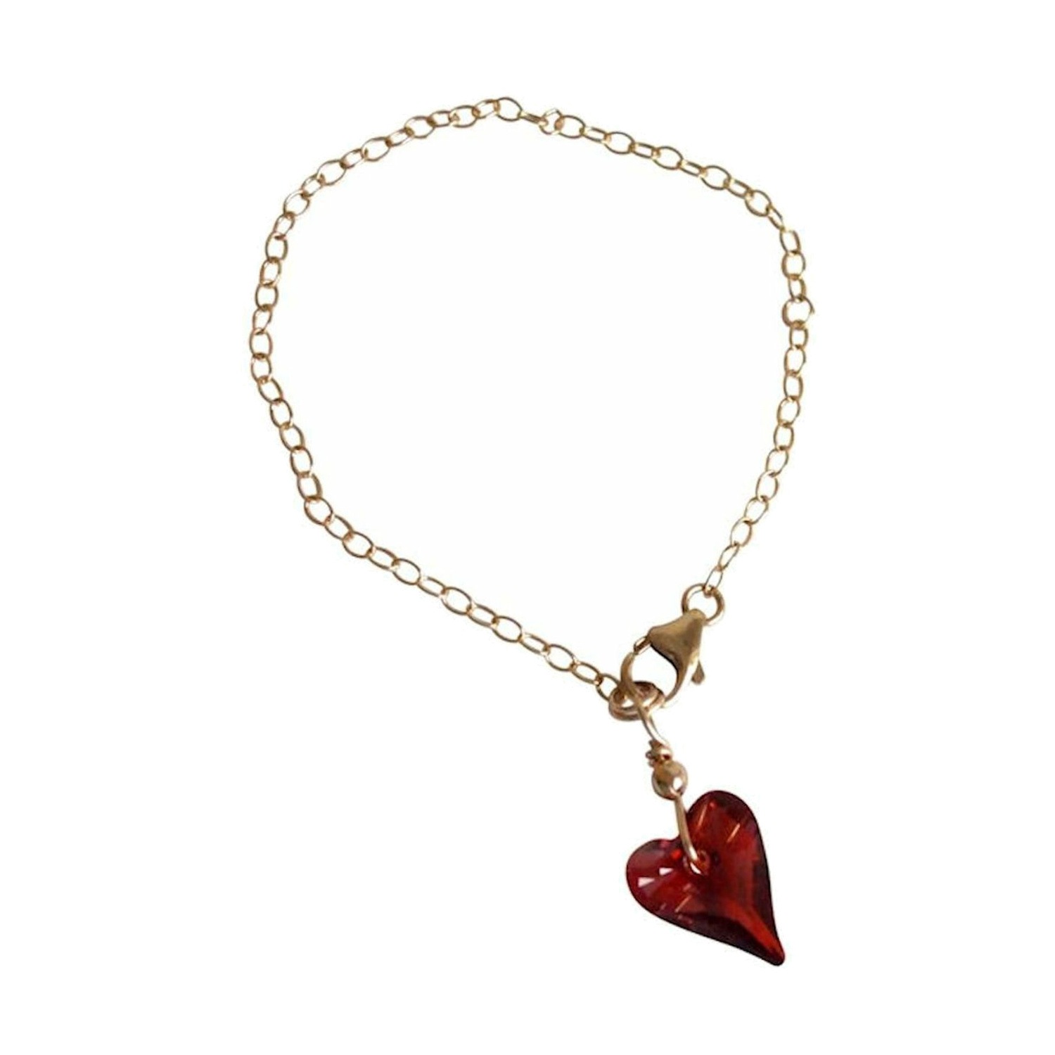Armband 'Herz Red Magma'