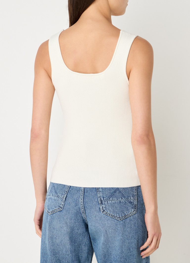 Selected Femme Jenny rib knitted tank top with stretch