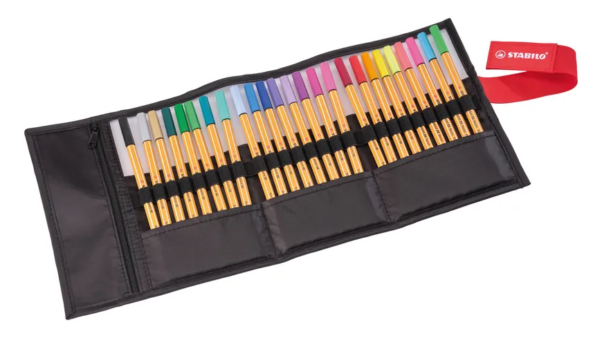STABILO Fineliner - STABILO point 88 - 25er Rollerset ARTY Edition - mit 25 verschiedenen Farben