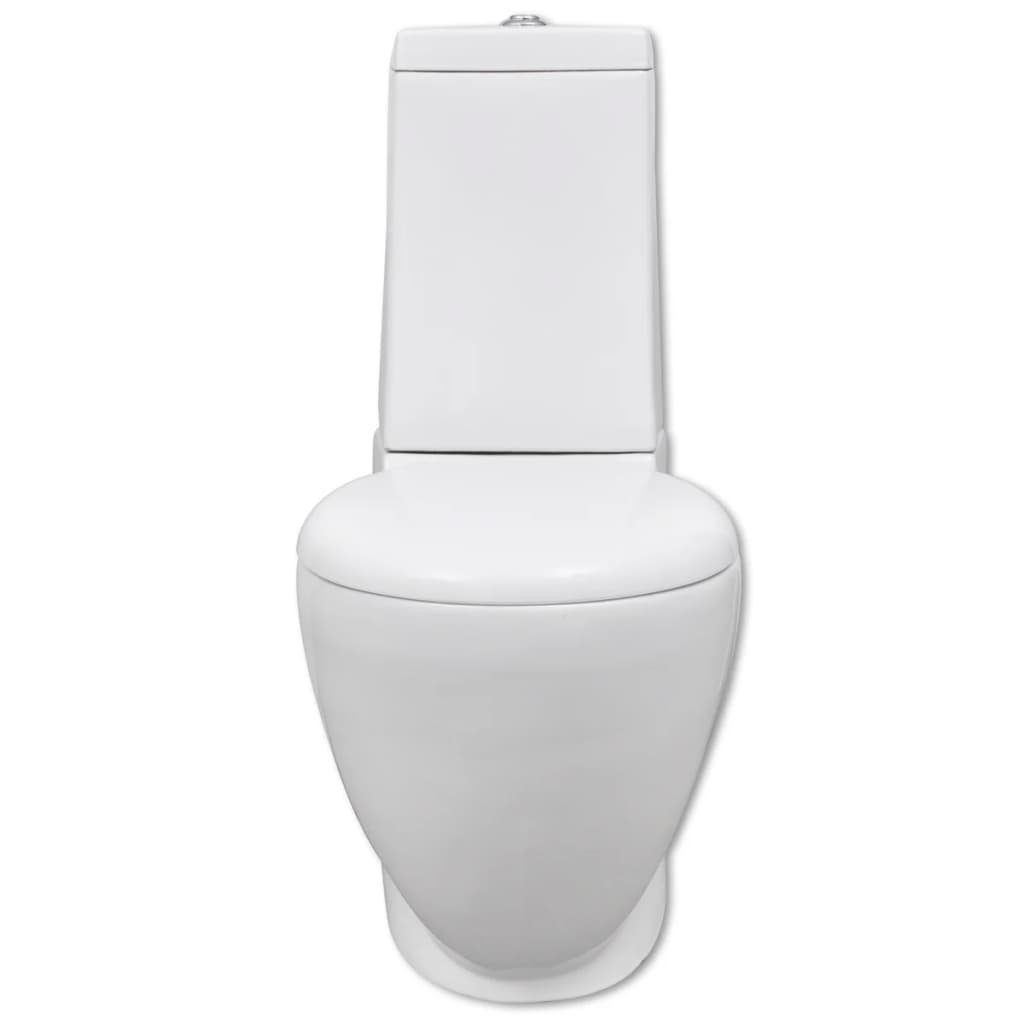 vidaXL Tiefspül-WC Toiletten Bidet Set Weiß Keramik Toilette Set Badezimmer