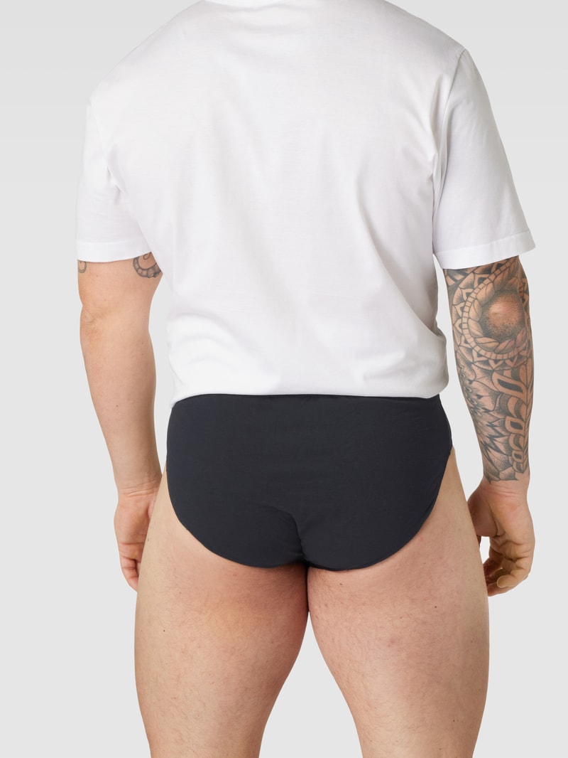 PLUS SIZE Slip im 3er-Pack Modell 'KONVEX' in schwarz