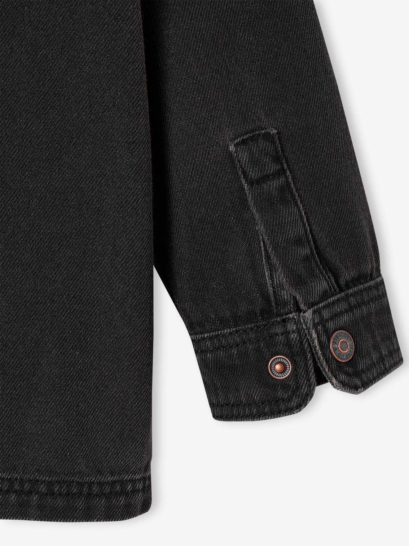 Vertbaudet Jungen Denim-Overshirt im Worker-Style - anthrazit