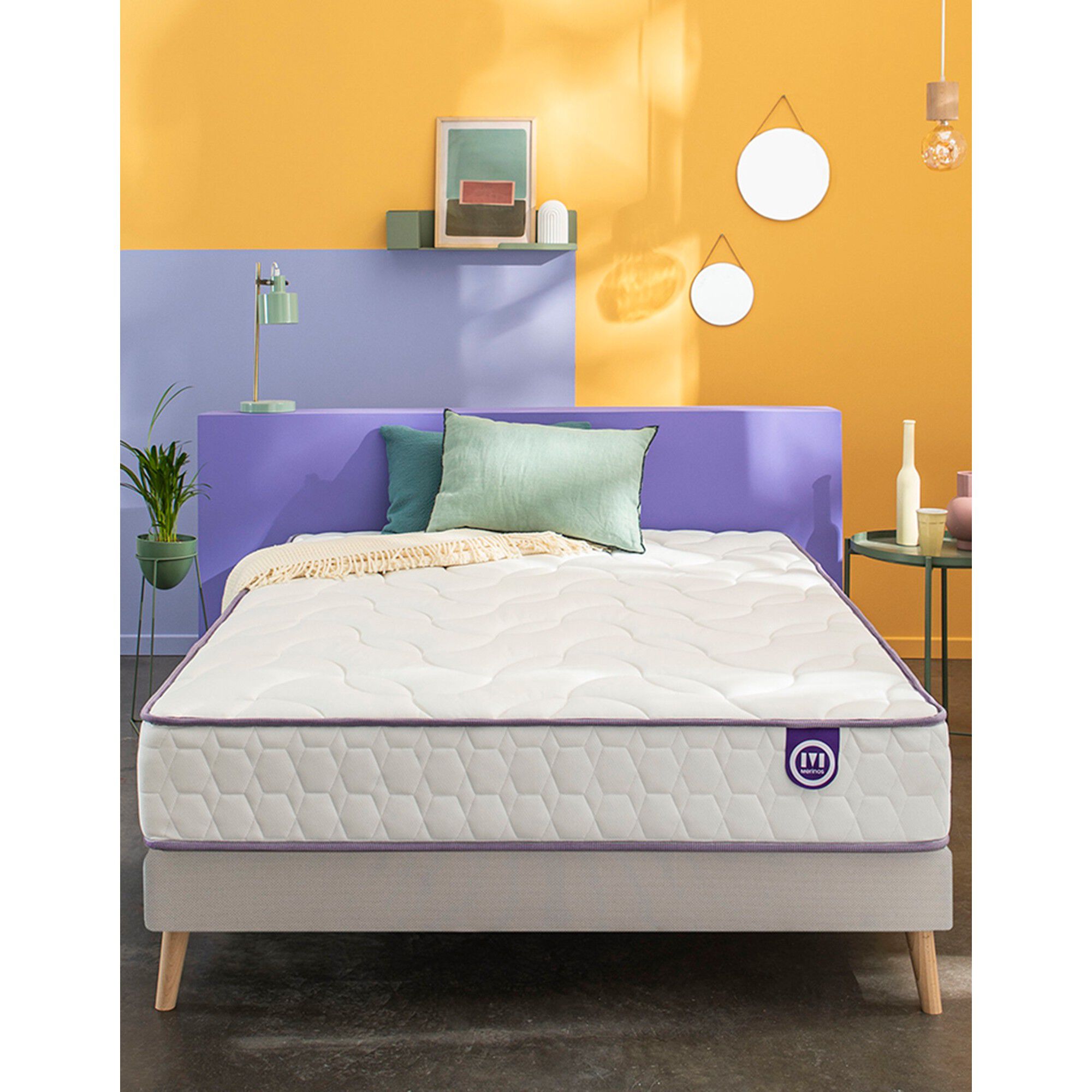 Matelas 560 ressorts Mérinos 25 cm confort ferme