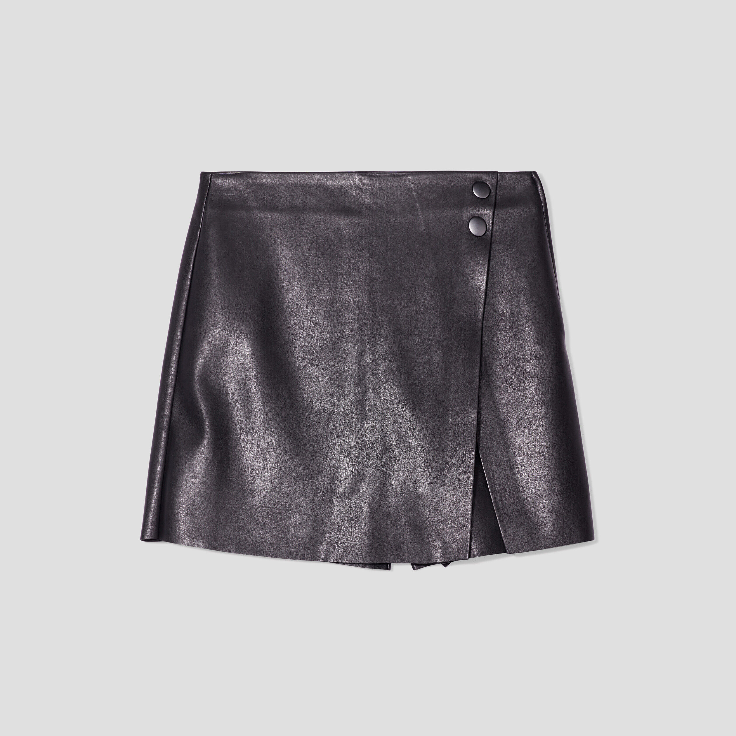 Jupe-short trapèze simili cuir noir femme | Cache Cache