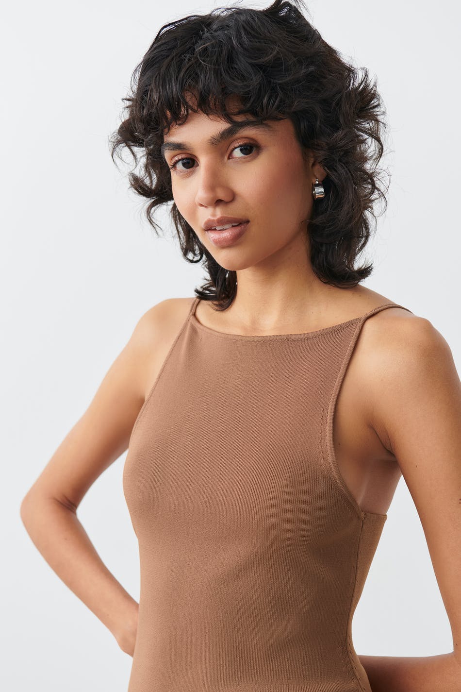 Knitted strap dress