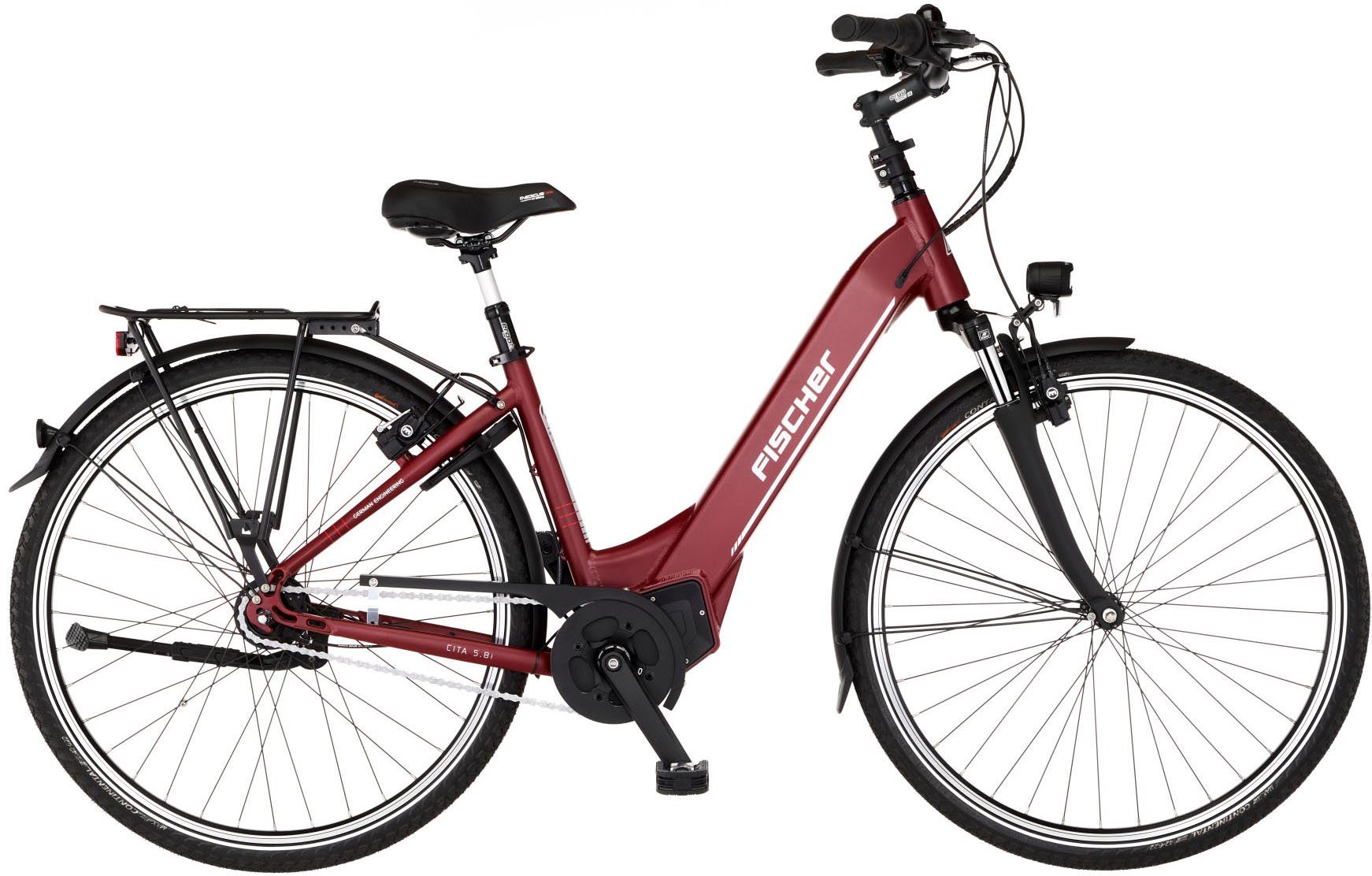 FISCHER Fahrrad E-Bike CITA 5.0i - Sondermodell 504 44, 7 Gang Shimano NEXUS Schaltwerk, Mittelmotor, 504 Wh Akku