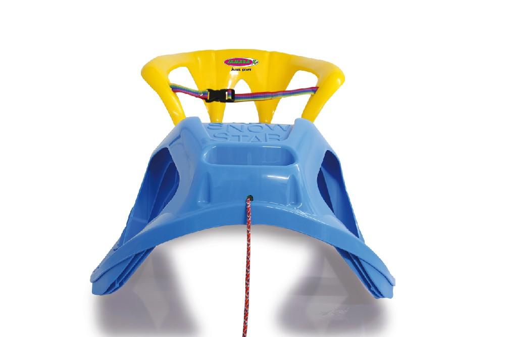Jamara e.K. JAMARA Snow Play Schlitten Snow-Star 90cm blau mit Lehne