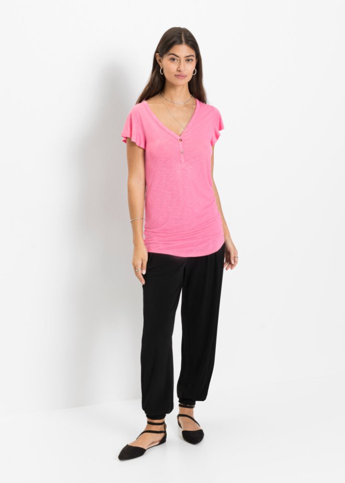 Longshirt mit Knöpfen