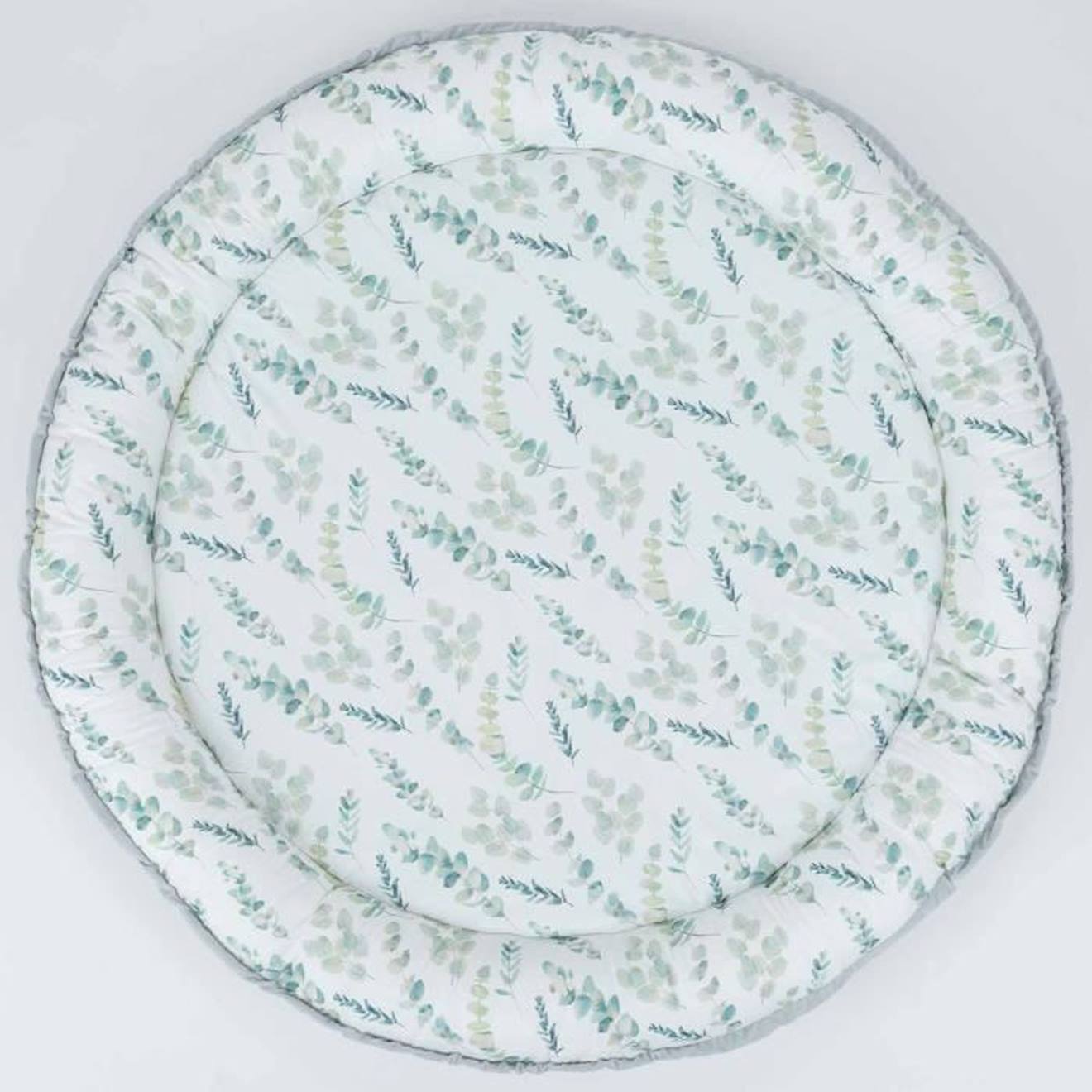 Parc de jeux, tapis d'éveil, Eucalyptus Multicolore diametre 125 cm, 14 cm blanc