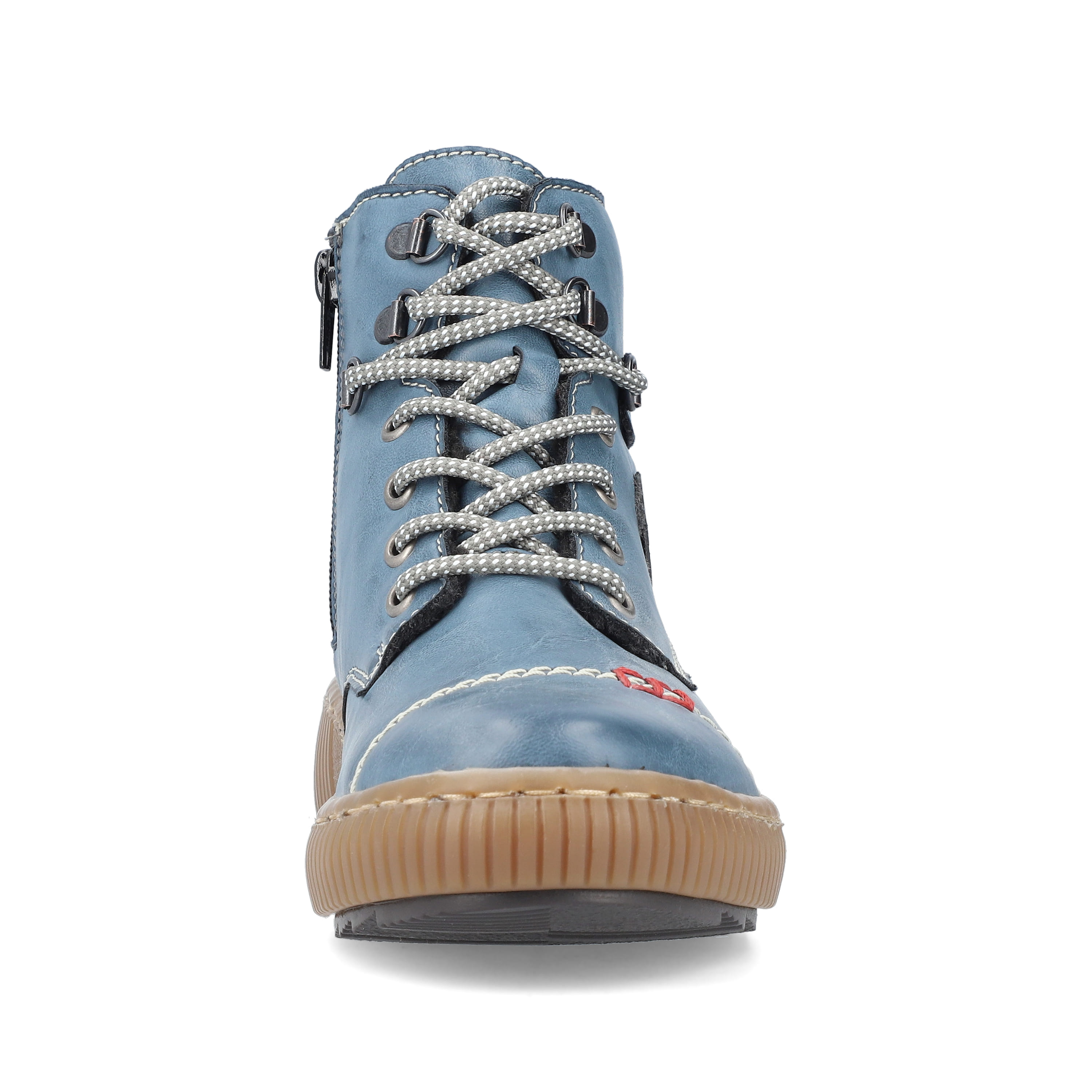 Rieker Damen Schnürstiefel himmelblau