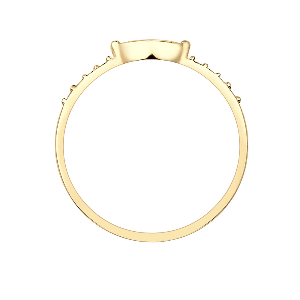 Elli Elli Bague Femme Fiançailles Élegante avec des Cristaux en Argent Sterling 925 Bague