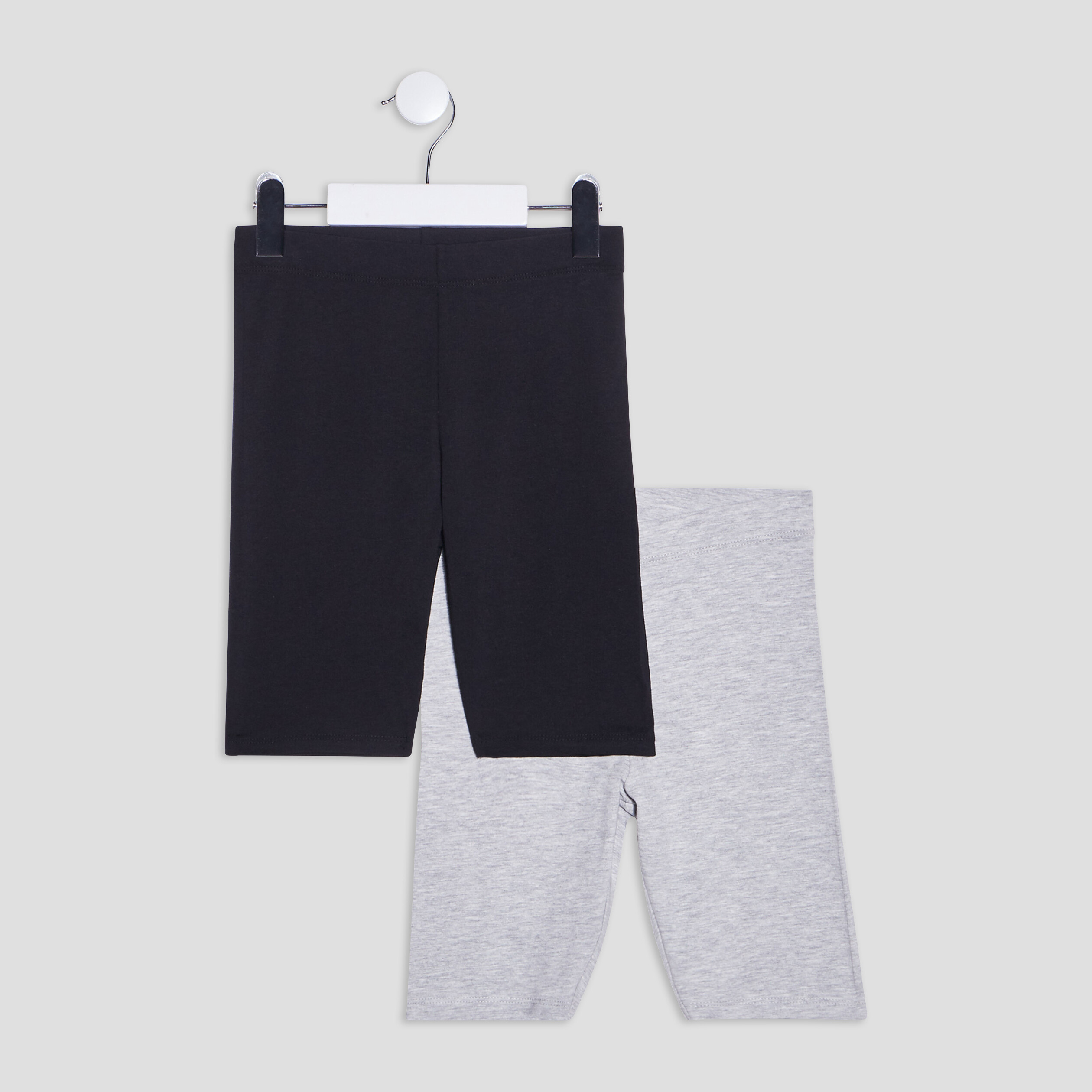 Lot 2 shorts courts noir fille | La Halle