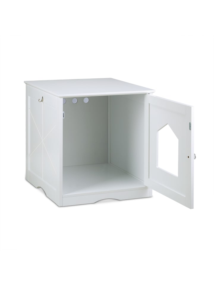 relaxdays Katzenschrank in Weiß - (B)48 x (H)52 x (T)53 günstig kaufen onesize