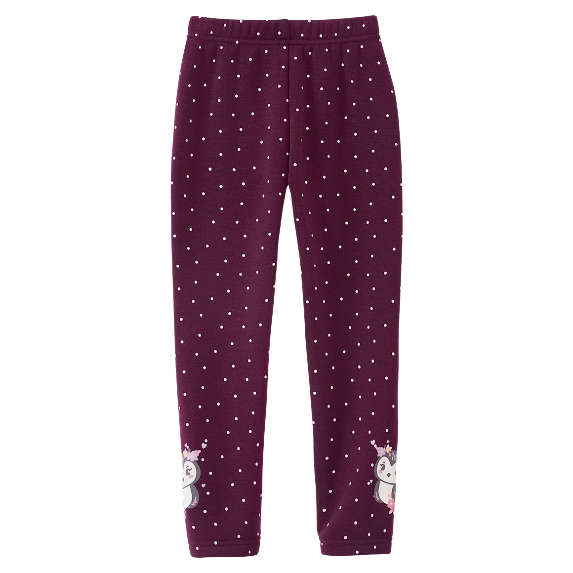 Mädchen Thermo-Leggings mit Eulen-Motiven