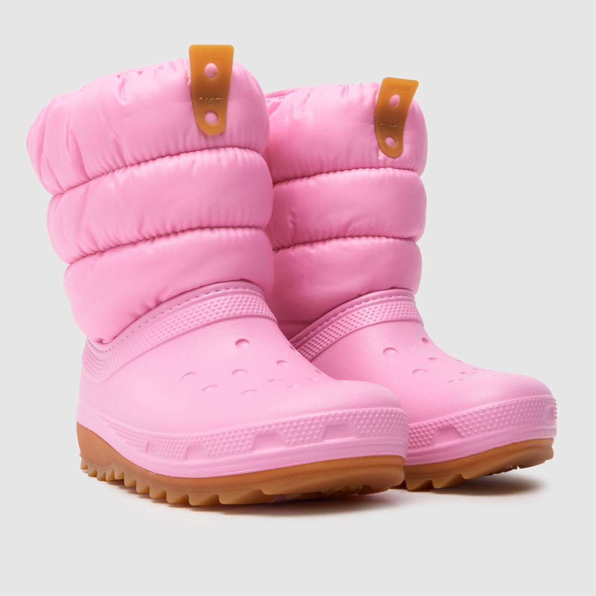 Crocs halványrózsaszín klasszikus neo puff lány junior csizma