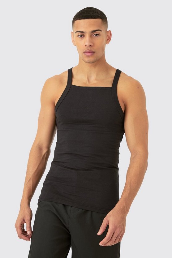 Slim-Fit Tanktop mit geradem Ausschnitt