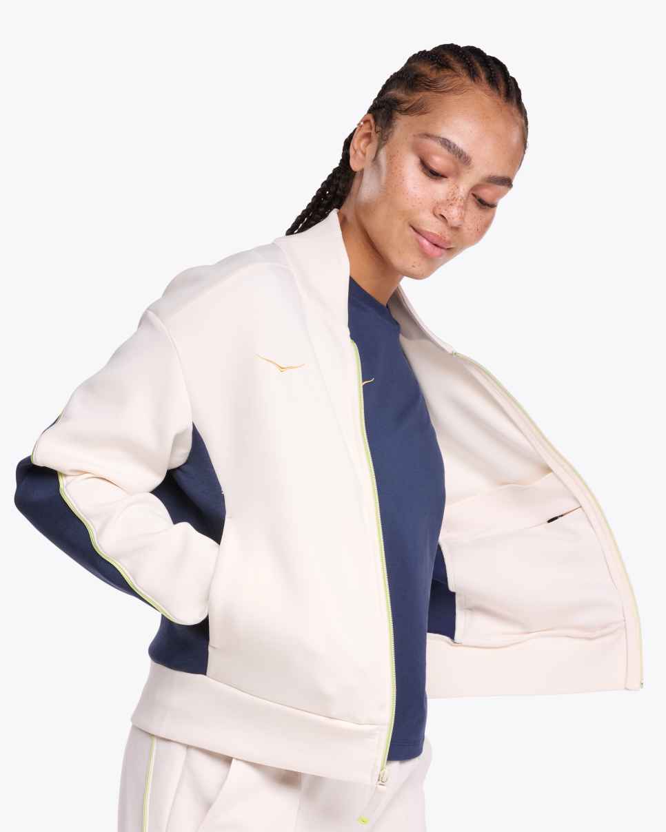 Kaitoro Knit Jacket Alabaster / Varsity Navy