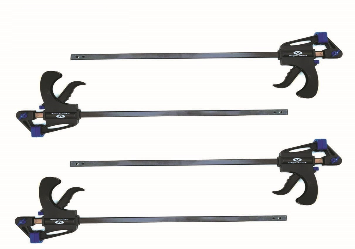 Vago-Tools 4x Schnellspannzwinge 900 mm Einhandzwinge Klemmzwinge Schraubzwinge