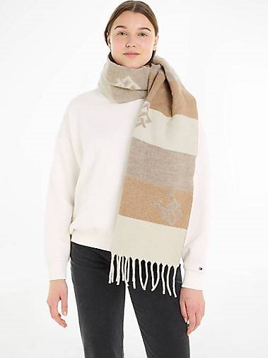 TOMMY HILFIGER Damen Schal mit Wolle