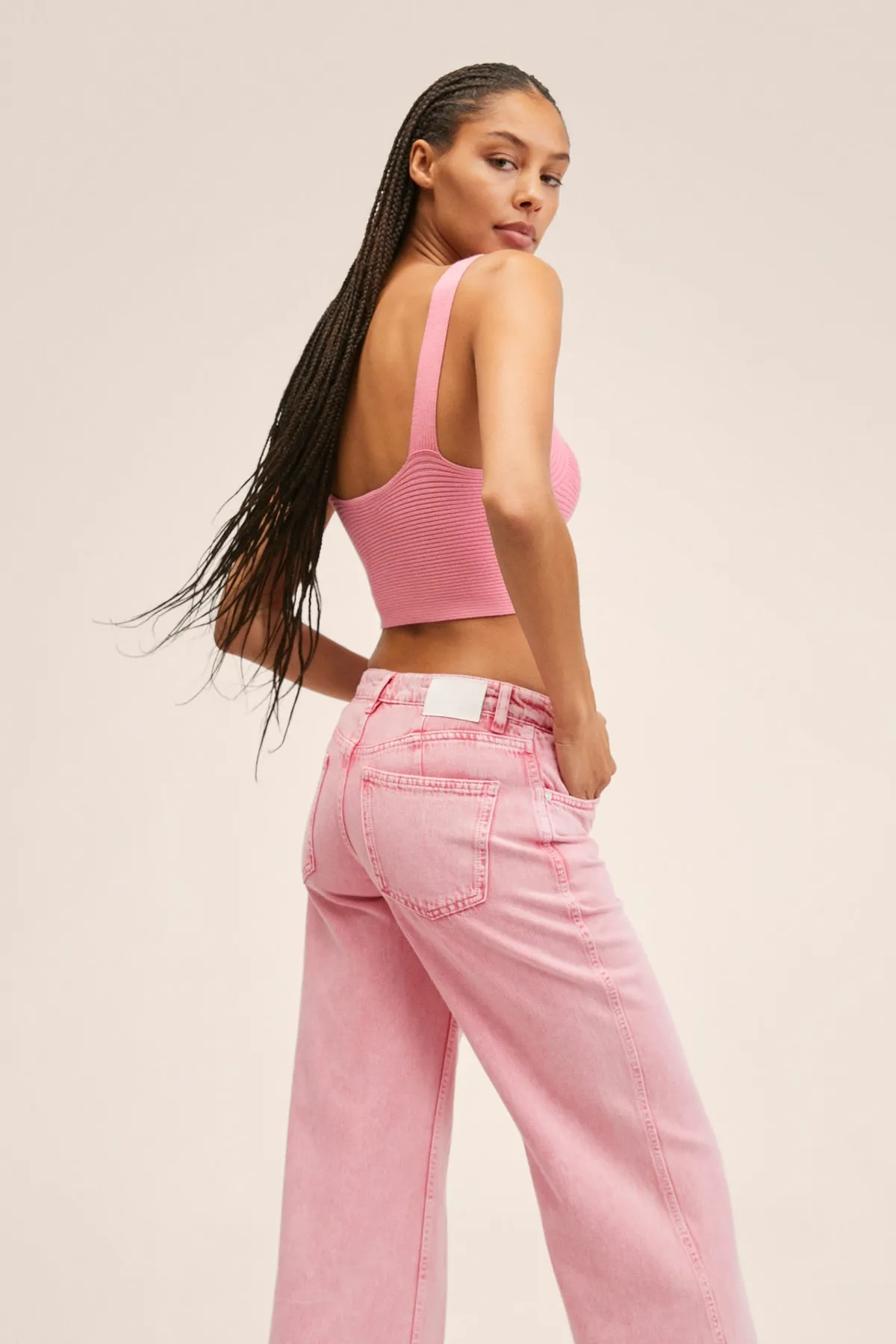 MANGO  Jeans - Rosa - Straight