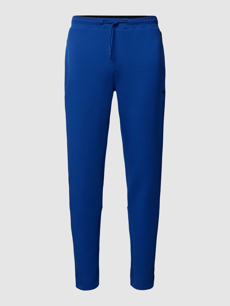Sweatpants mit Label-Print Modell 'Hadim' in royalblau