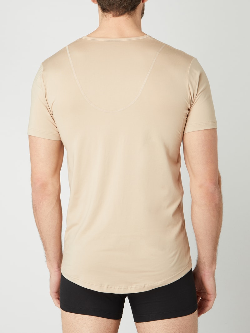 T-Shirt mit Stretch-Anteil Modell 'Das Drunterhemd' in ecru
