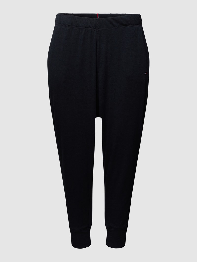 PLUS SIZE Sweatpants mit Label-Details in marineblau