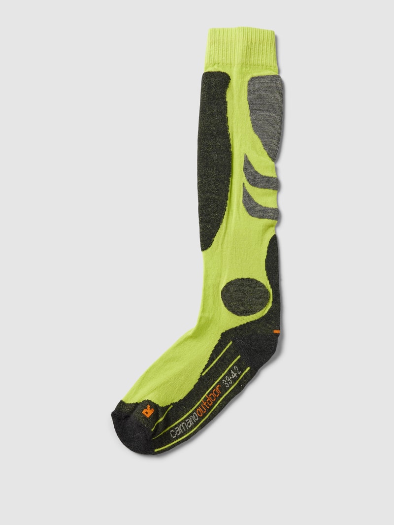 Socken mit Label-Detail in neon gelb