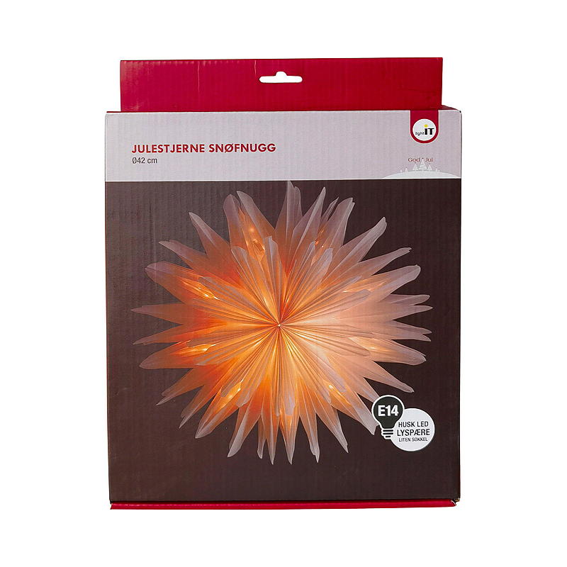 Home Julestjerne 42 cm snøfnugg