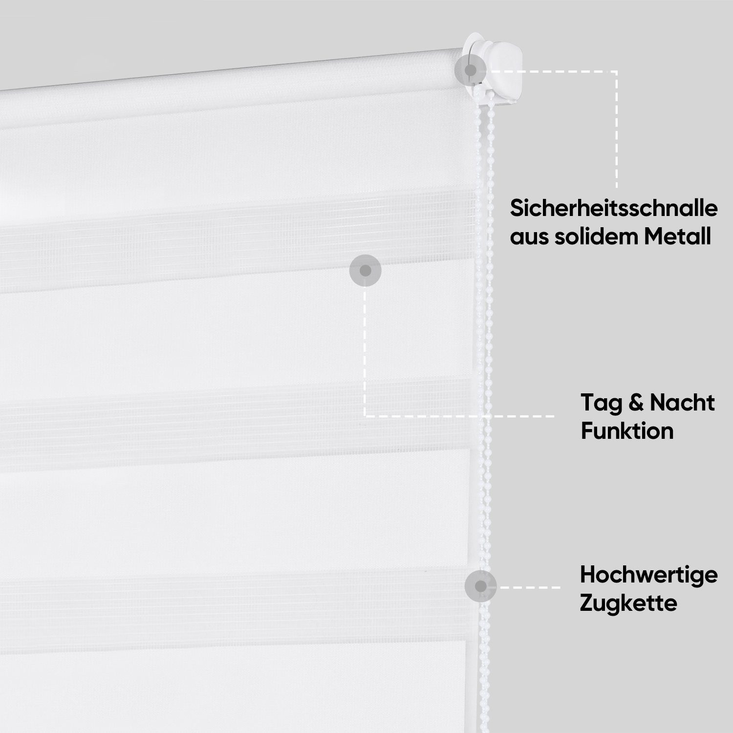 Rollo Doppelrollo Rollos für Fenster ohne Bohren oder mit Bohren, Sekey, Klemmfix