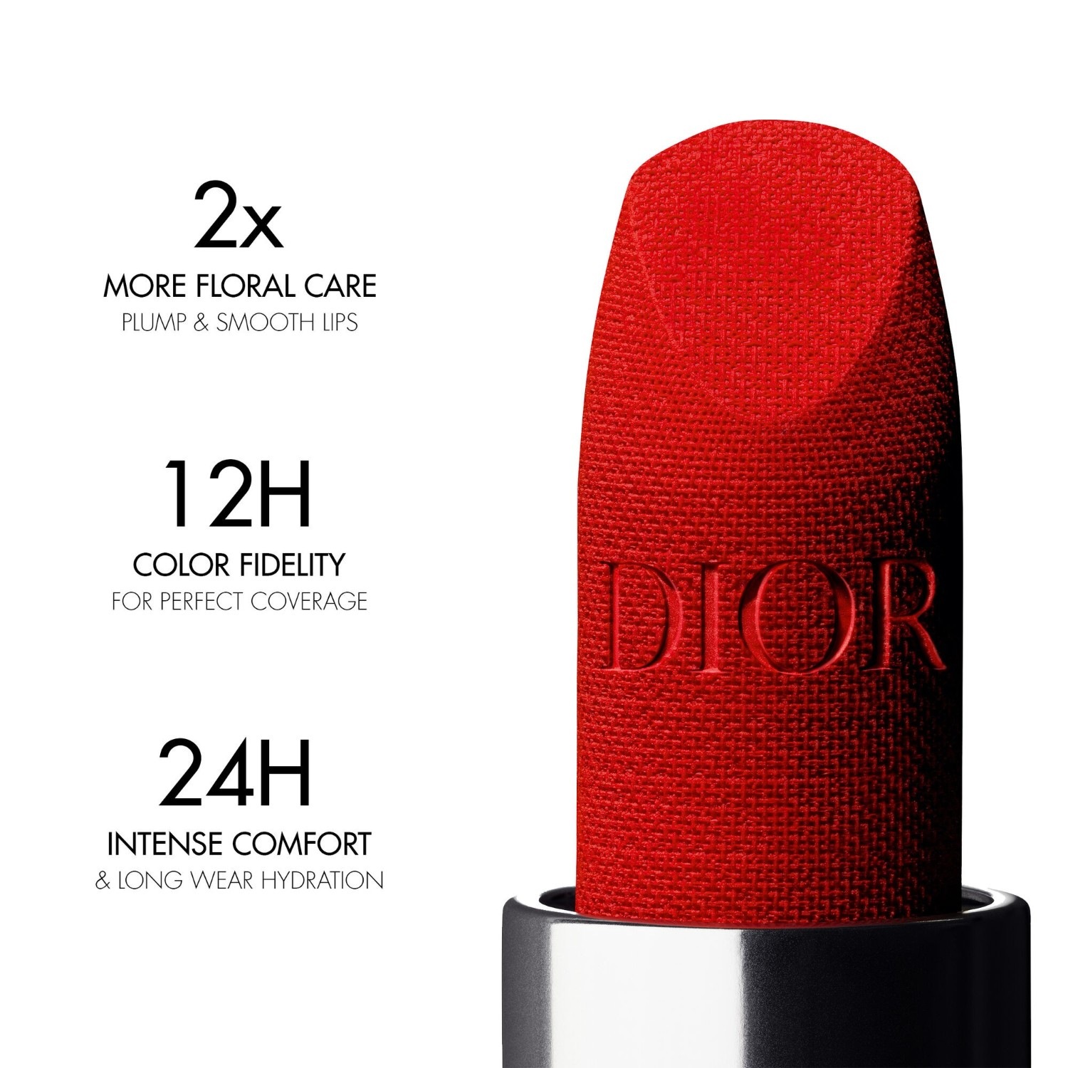 Rossetto DIOR - Comfort e lunga tenuta - 2 finish: velluto e satinato