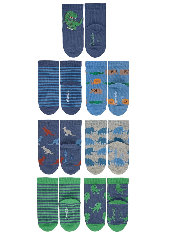 Sterntaler Socken 7er-Box Wildnis in helles blau günstig kaufen