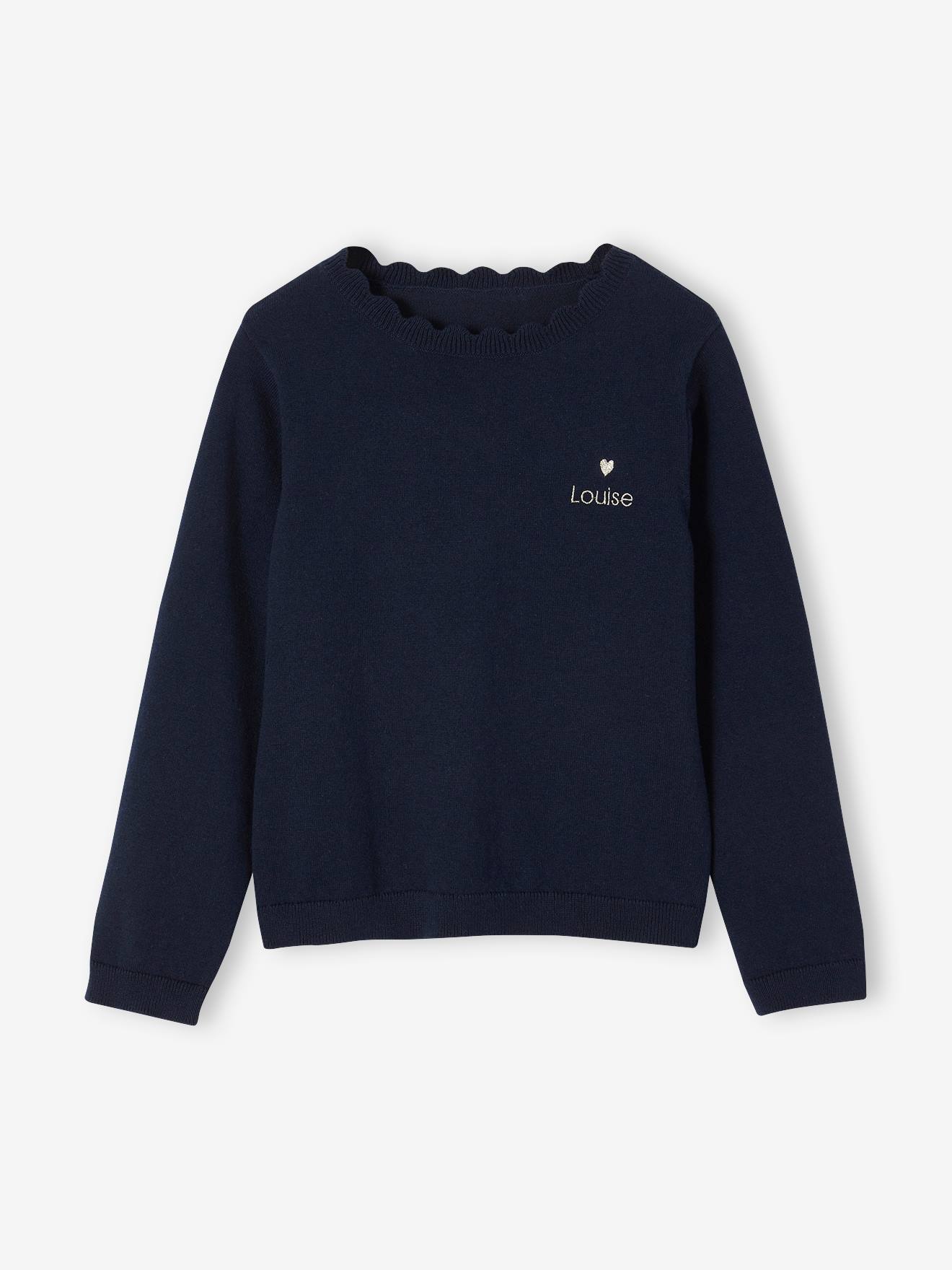 Vertbaudet Personalisierbarer Mädchen Pullover BASIC Oeko-Tex - aprikose