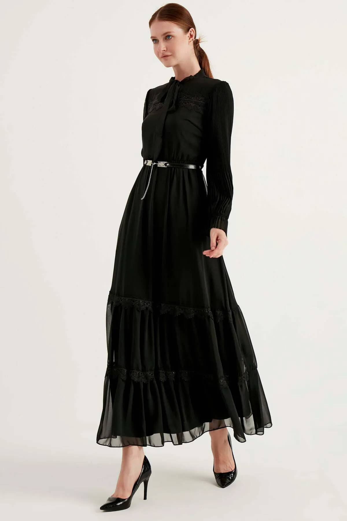Herita  Kleid - Schwarz - A-Linie