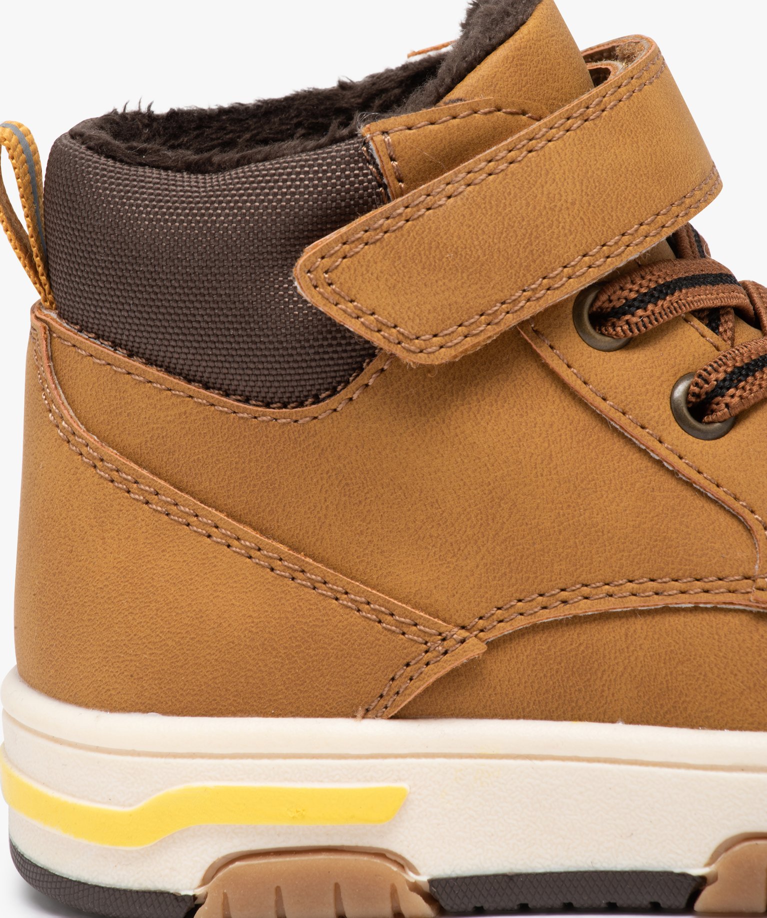 Boots doublé fermeture scratch bébé Garçon camel | GEMO