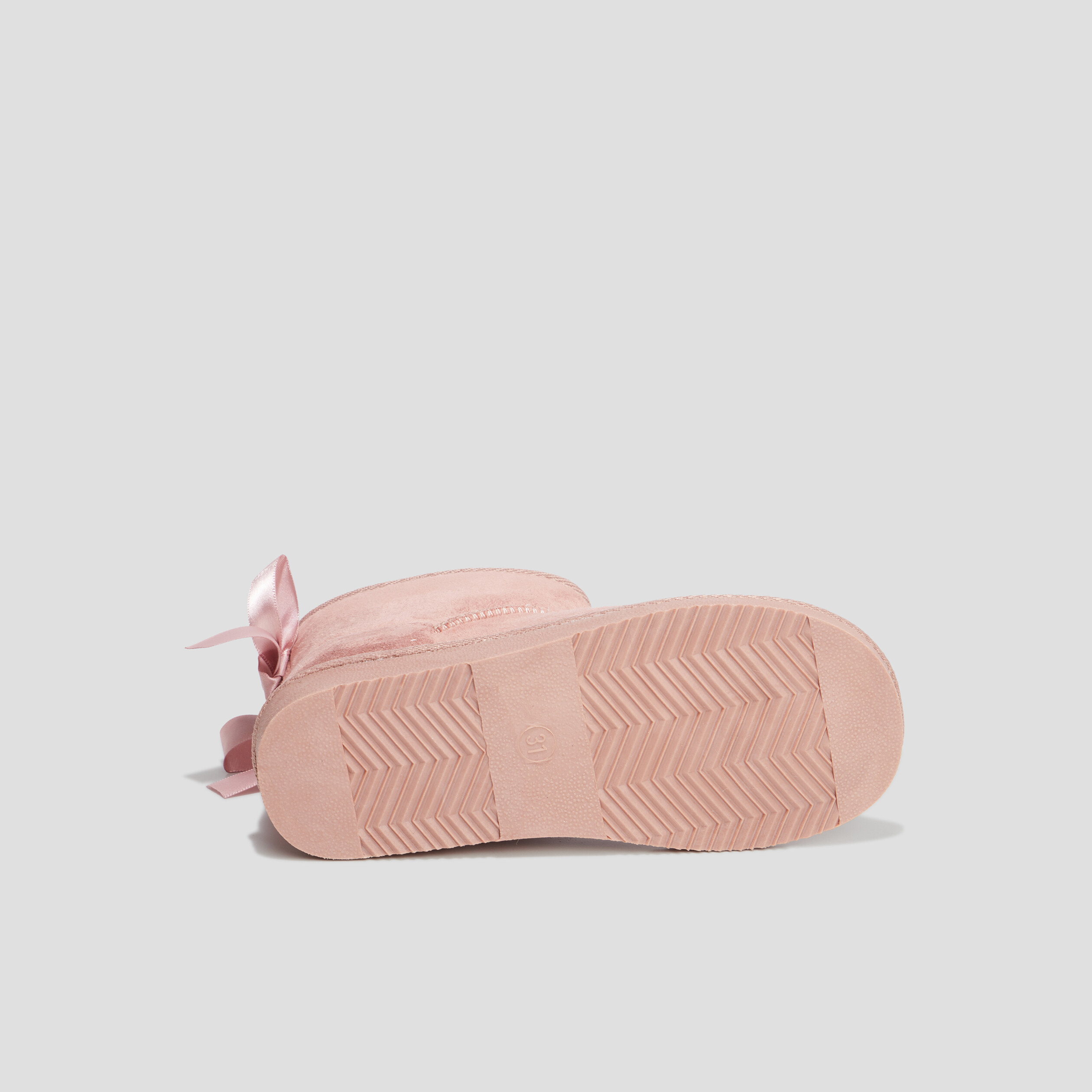 Bottines fourrées avec noeud rose fille | La Halle