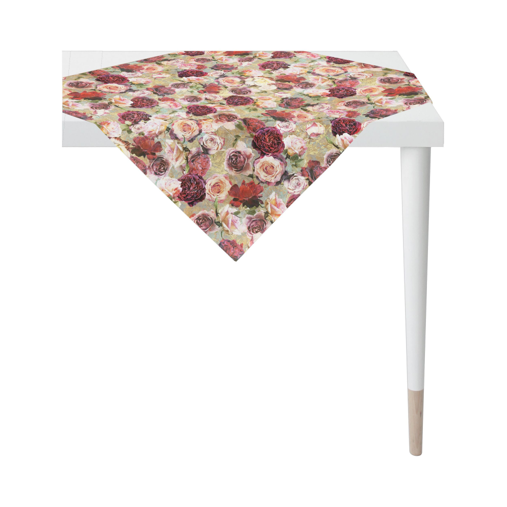 Tischdecke rot/natur
